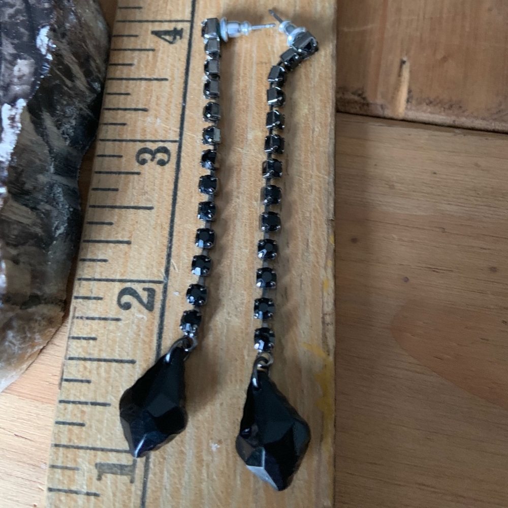 Black drop earrings